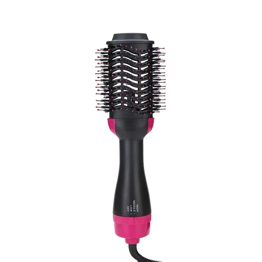 Hot Air Brush Multifunctional Hair Dryer Hair Straightener Curler Comb Replaceable Hair Salon Styler Curler Brush