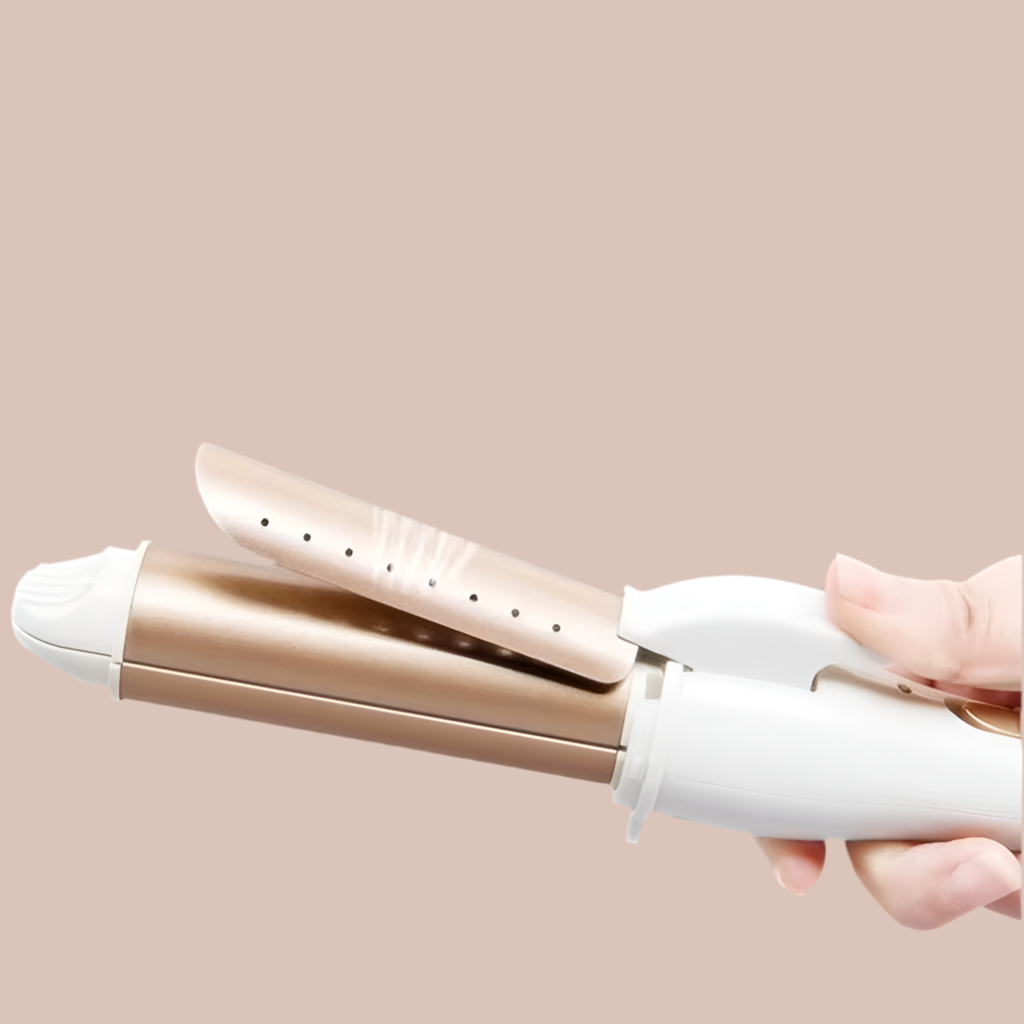 HAIR HAVE Professional Hair Styling Tools 3 in 1 Gold Ceramic Hair Curling Iron Hair Curler Hair Straightener Heated Roller Multifunction