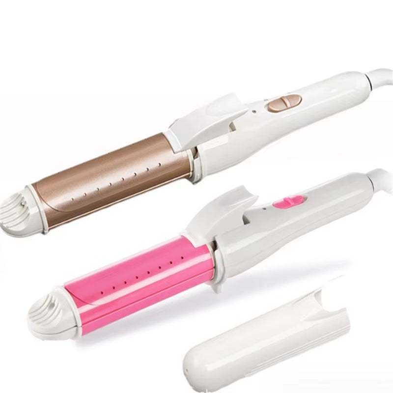 Professional Hair Styling Tools 3 in 1 Gold Ceramic Hair Curling Iron Hair Curler Hair Straightener Heated Roller Multifunction