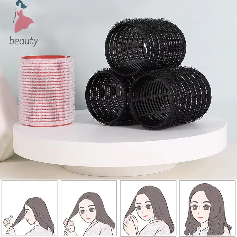 Hair Roller Set 3Pcs Self Grip Heatless Hair Curler Different Size No Heat Self-Adhesive Curling Hairdressing Styling Tool